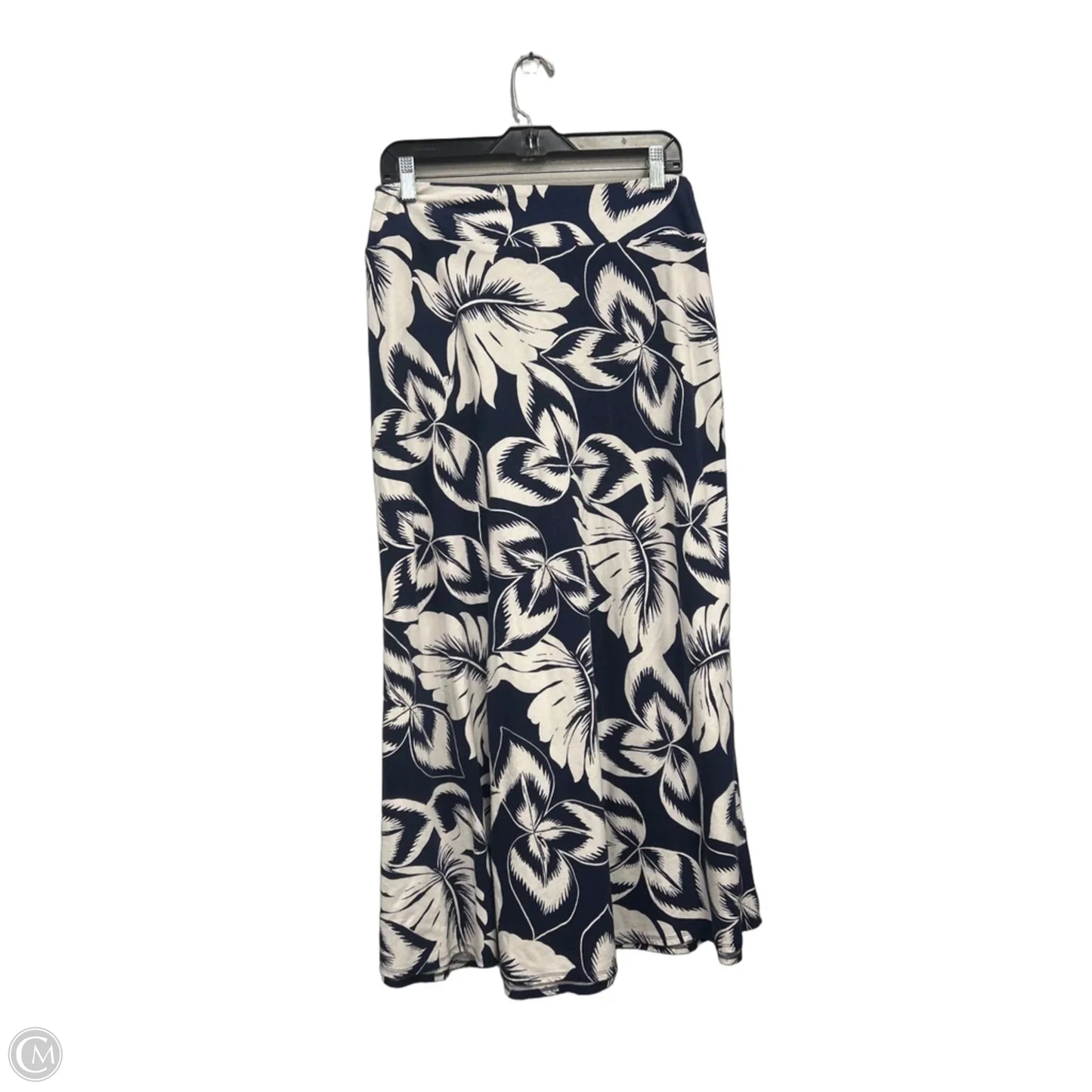 Skirt Maxi By Talbots In Blue & White, Size: S
