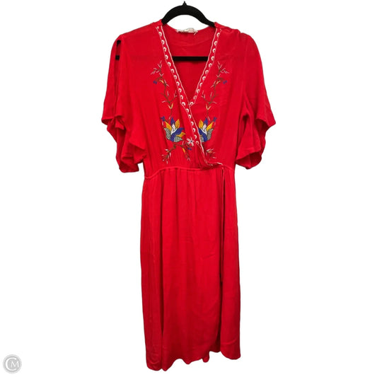 Dress Casual Midi By Lovestitch In Red, Size: M
