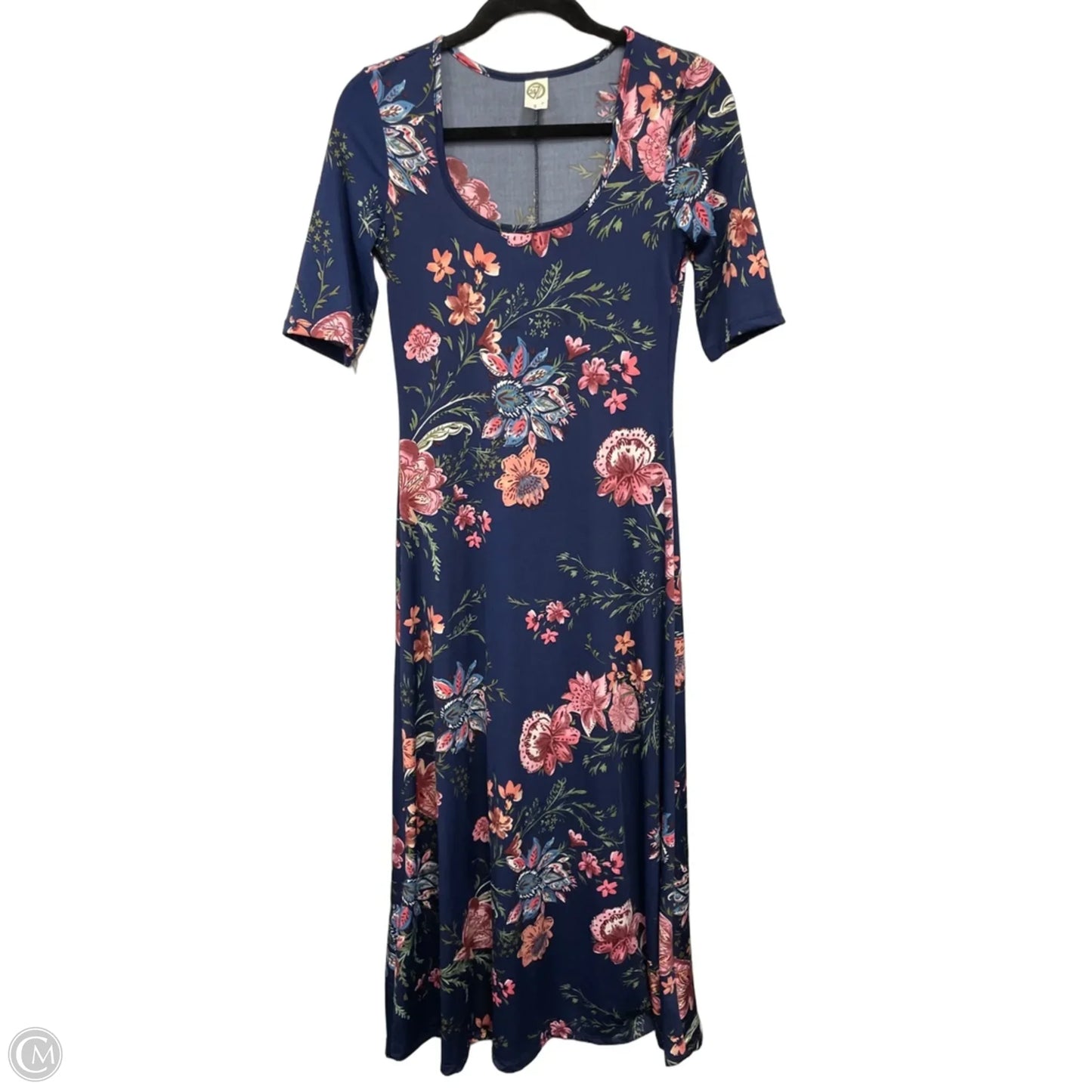Dress Casual Maxi By Clothes Mentor In Blue & Pink, Size: S