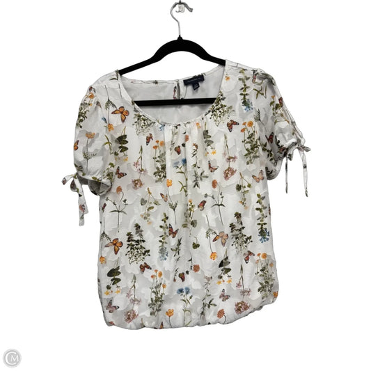 Top Short Sleeve By Tamara H In Green & White, Size: M