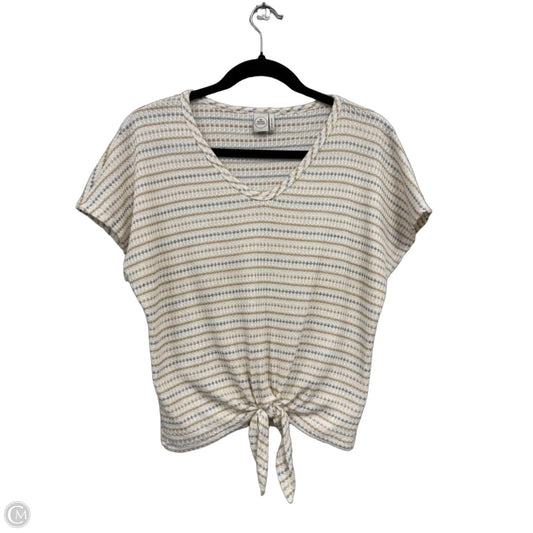 Top Short Sleeve By Paper Crane In Cream, Size: M