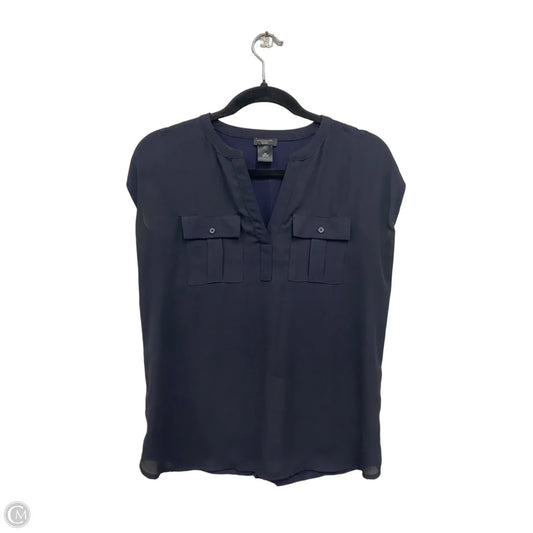 Top Short Sleeve By Ann Taylor In Navy, Size: Sp