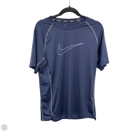 Athletic Top Short Sleeve By Nike Apparel In Blue, Size: L