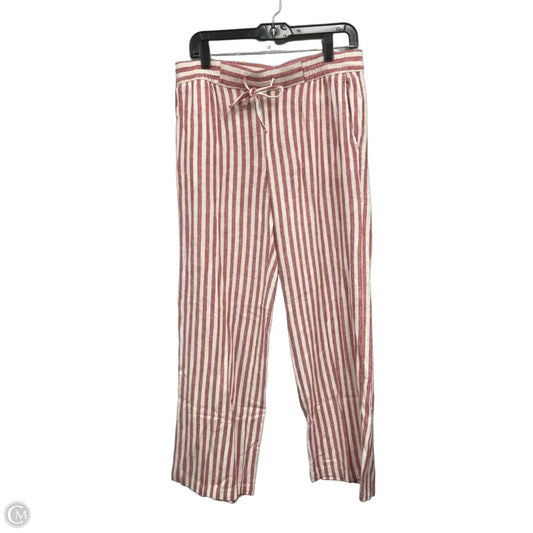 Pants Linen By Old Navy In Red & White, Size: M