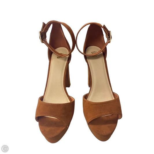 Shoes Heels Block By Clothes Mentor In Brown, Size: 11