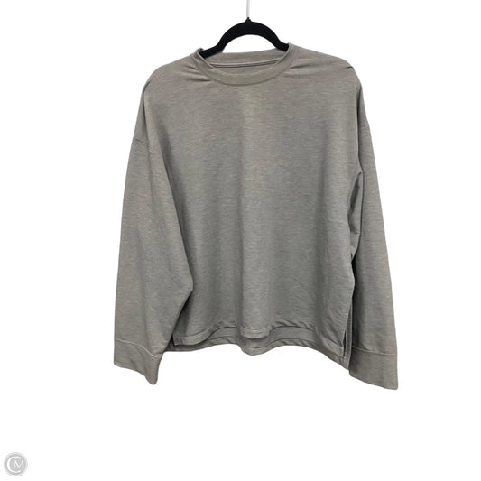 Athletic Sweatshirt Crewneck By Nike In Grey, Size: M