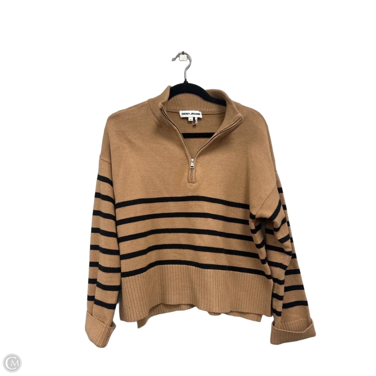 Sweatshirt Crewneck By Dkny In Black & Brown, Size: M