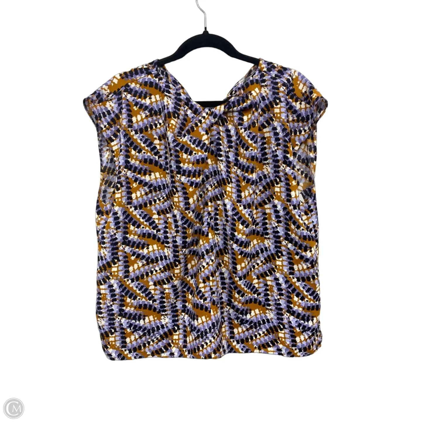 Top Short Sleeve By Nine West In Brown & Purple, Size: Xl