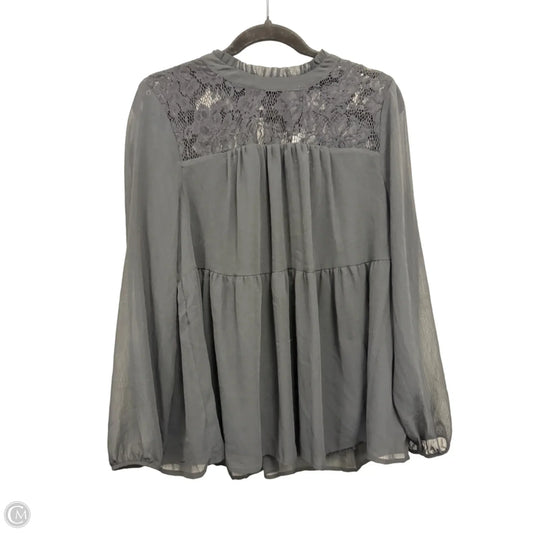 Blouse Long Sleeve By Torrid In Black, Size: L