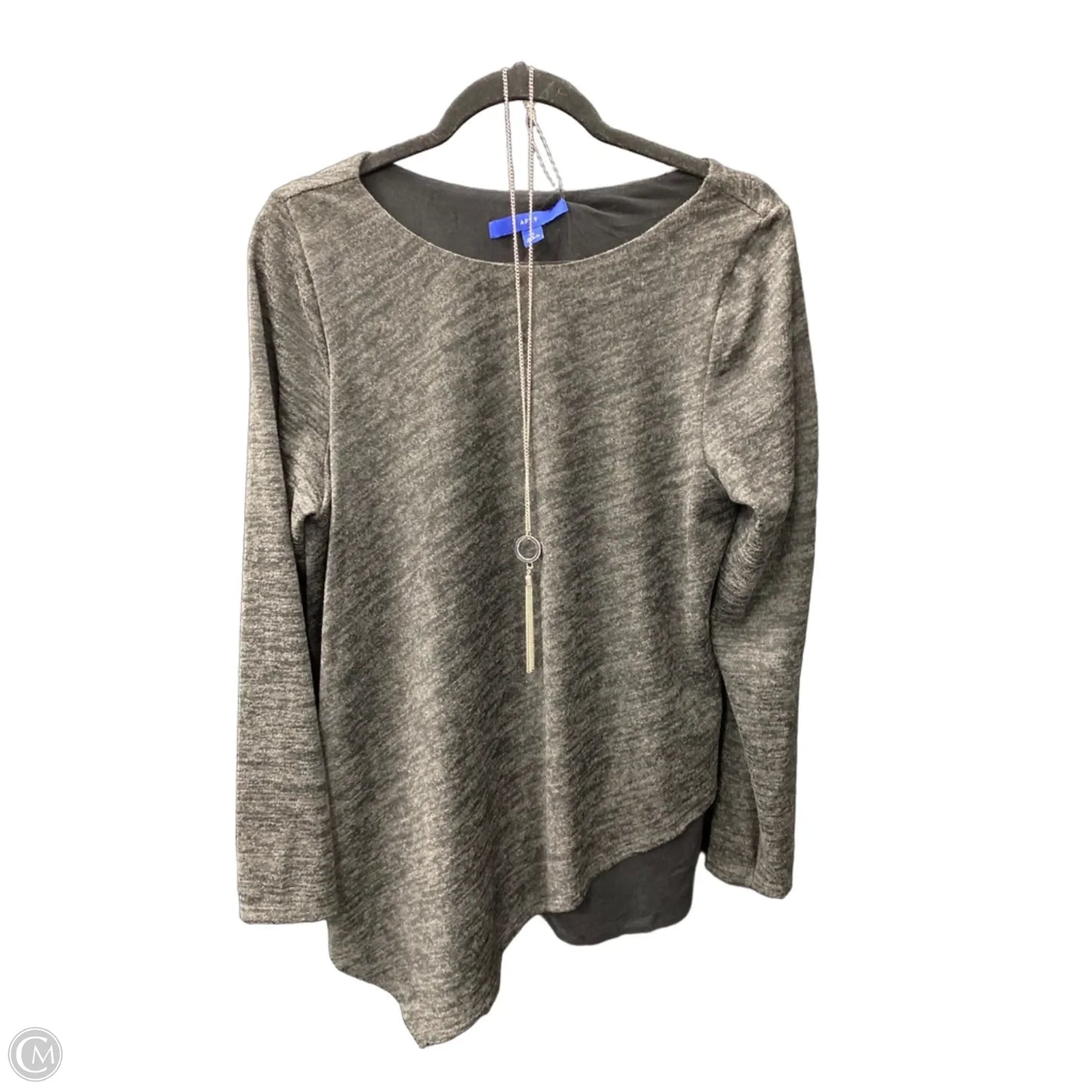 Top Long Sleeve By Apt 9 In Grey, Size: M