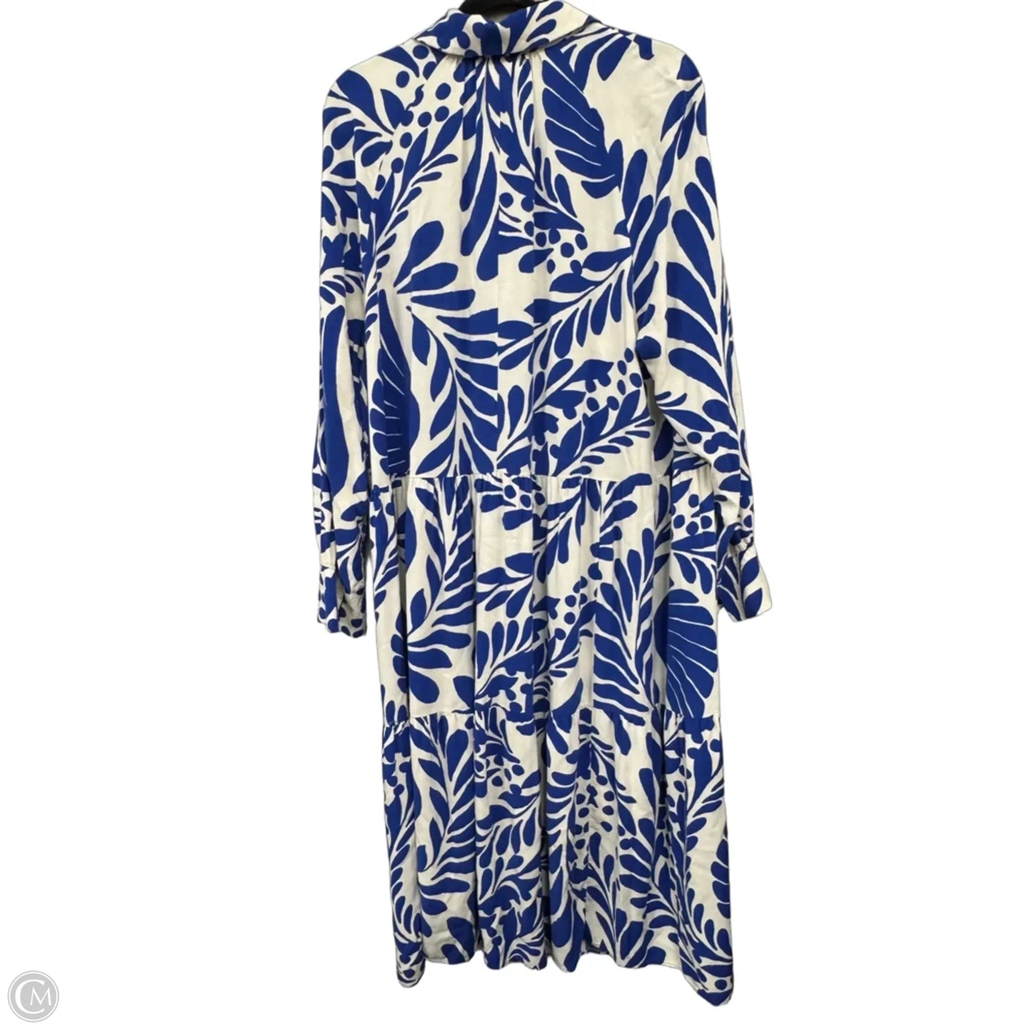 Dress Casual Maxi By H&m In Blue & White, Size: Xl
