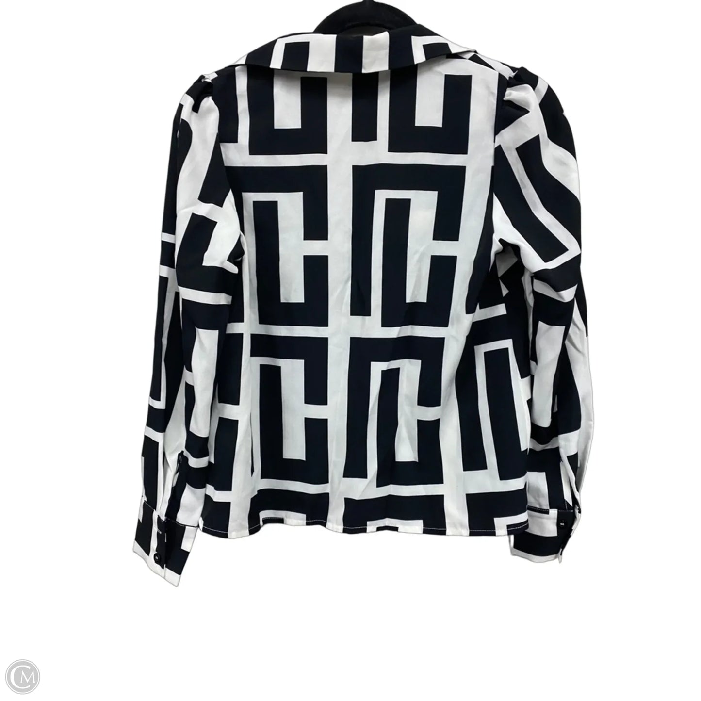 Top Long Sleeve By Shein In Black & White, Size: Xs