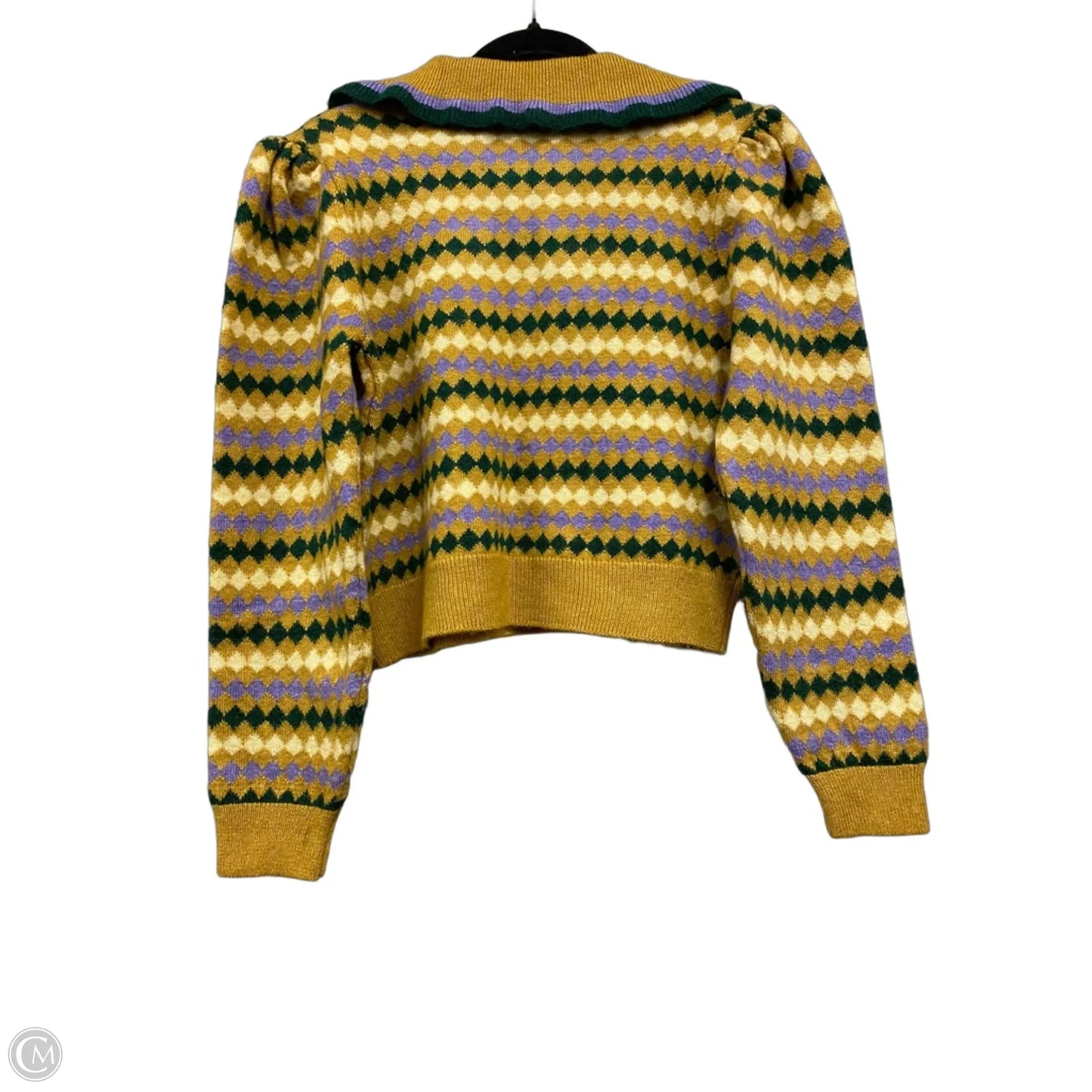 Sweater By Mng In Green & Tan, Size: L