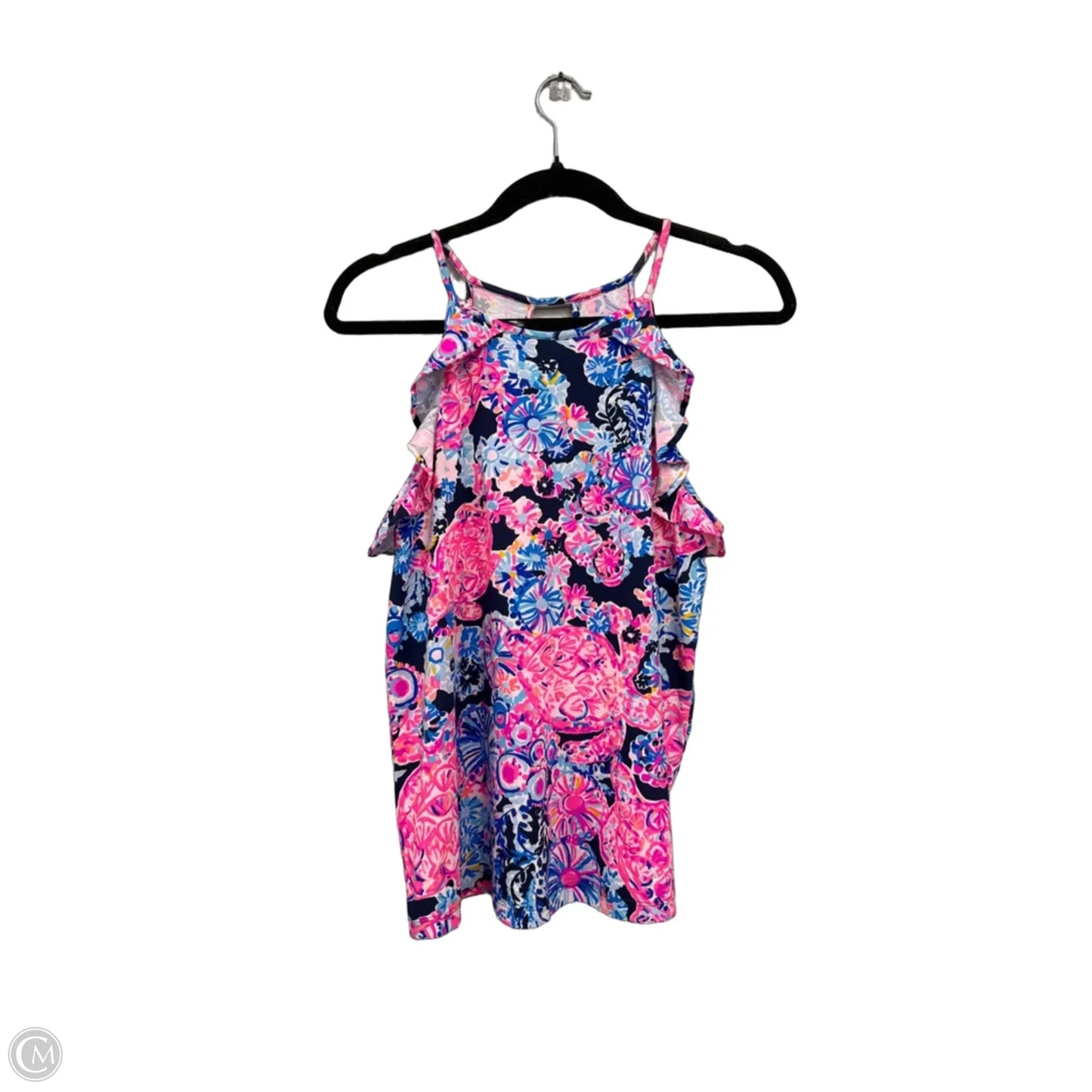 Top Sleeveless Designer By Lilly Pulitzer In Blue & Pink, Size: M