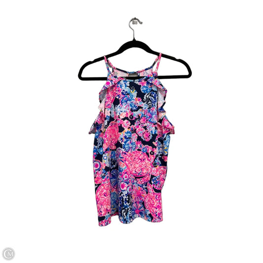 Top Sleeveless Designer By Lilly Pulitzer In Blue & Pink, Size: M