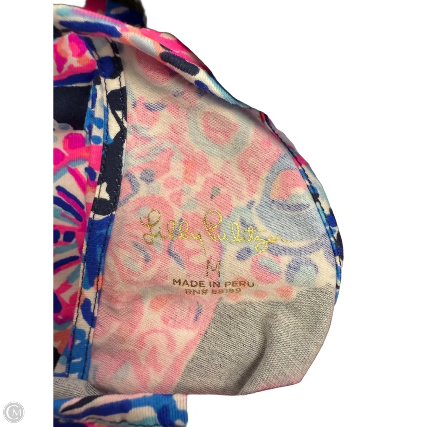 Top Sleeveless Designer By Lilly Pulitzer In Blue & Pink, Size: M
