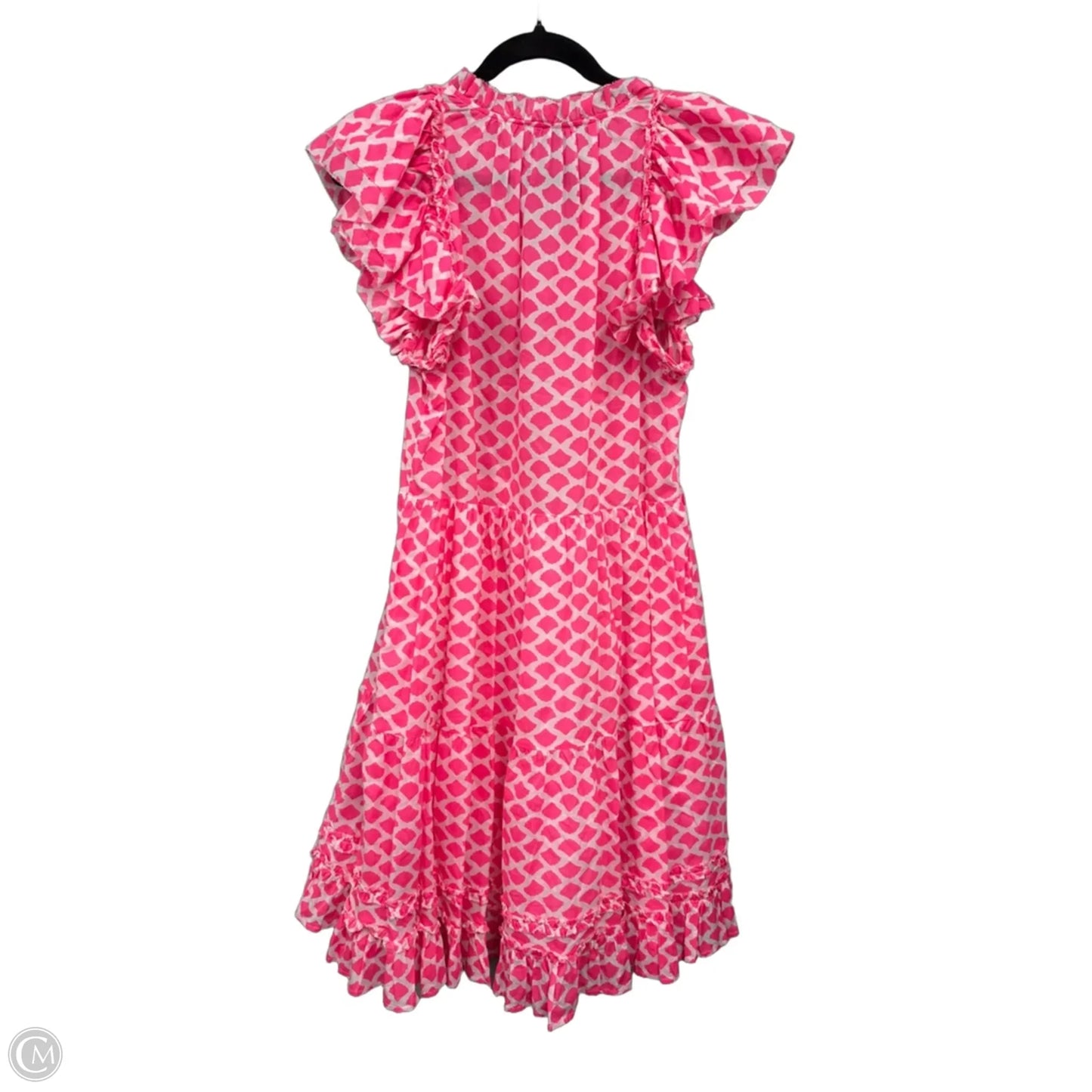 Dress Casual Midi By Vineyard Vines In Pink & White, Size: M