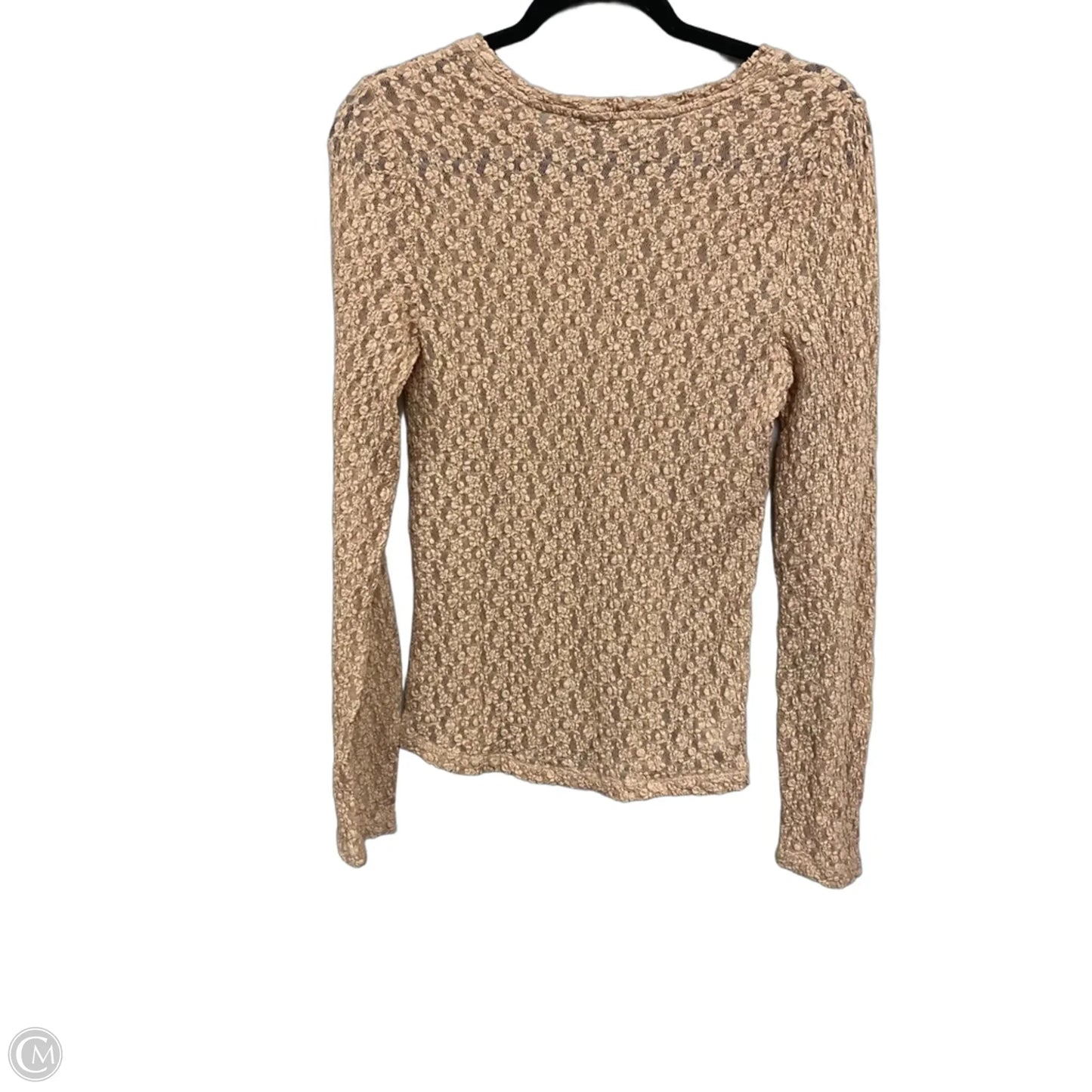 Top Long Sleeve By Loft In Tan, Size: L