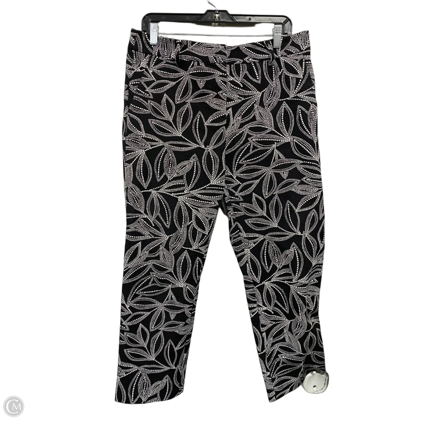 Pants Cropped By Loft In Black & White, Size: 10