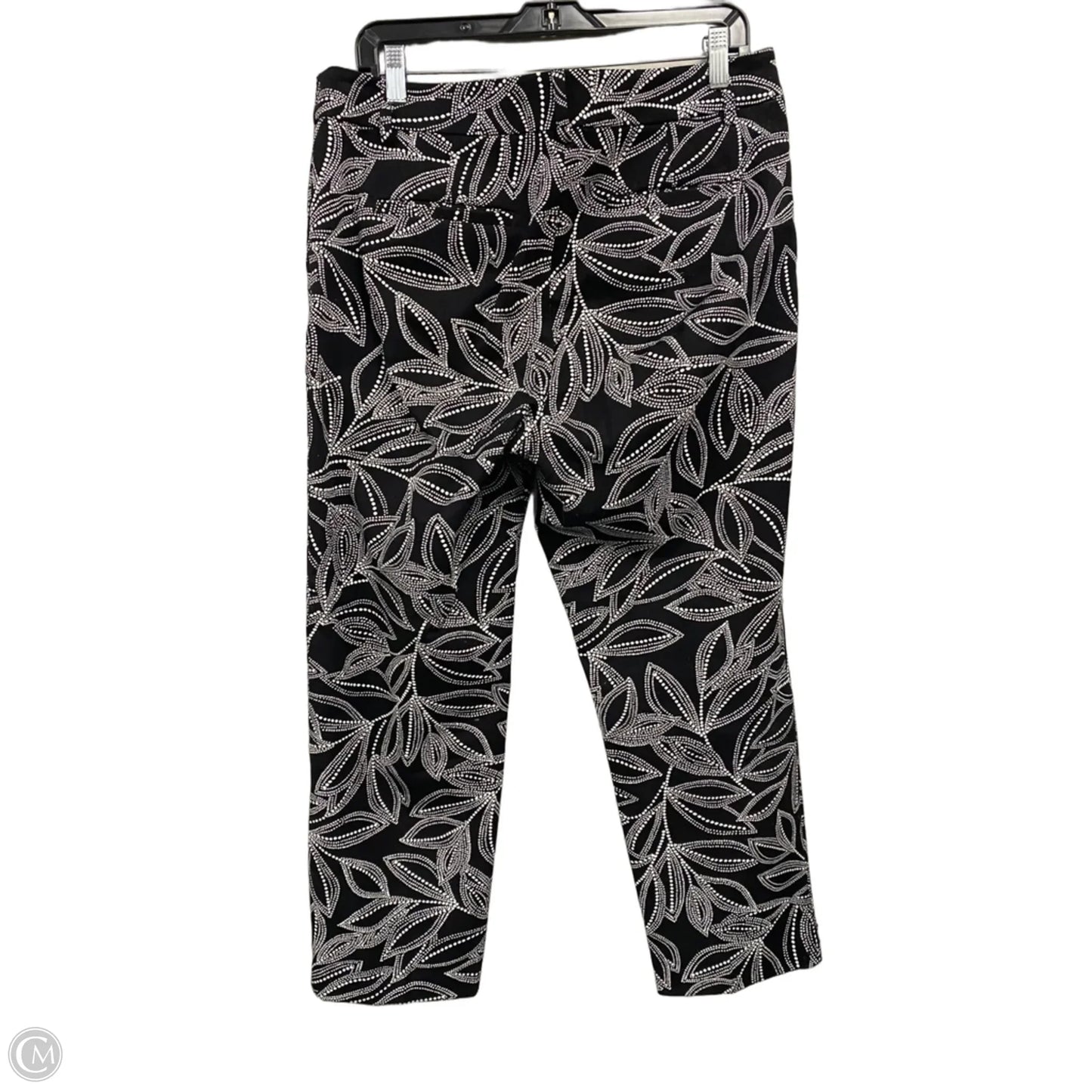 Pants Cropped By Loft In Black & White, Size: 10
