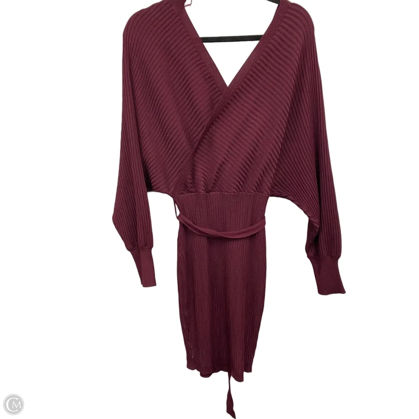 Dress Casual Short By Fashion Nova In Maroon, Size: M