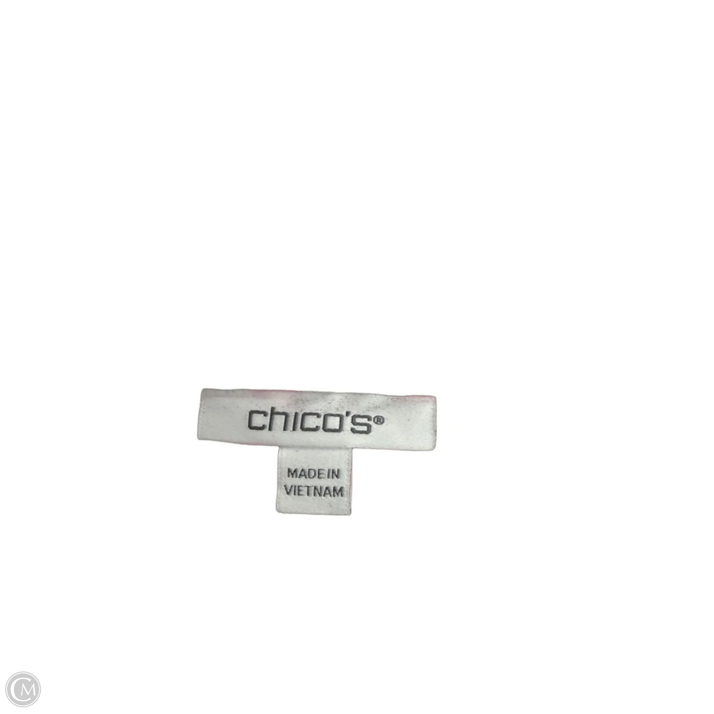 Top Short Sleeve By Chicos In Pink & White, Size: M