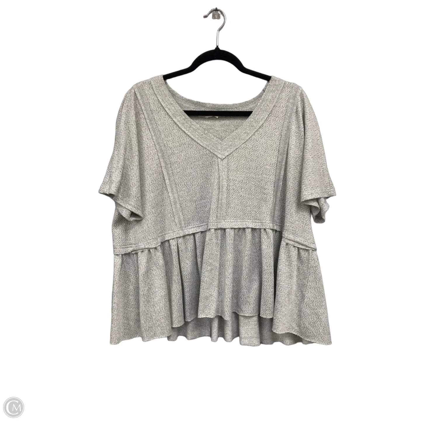 Top Short Sleeve By Eesome In Grey, Size: L