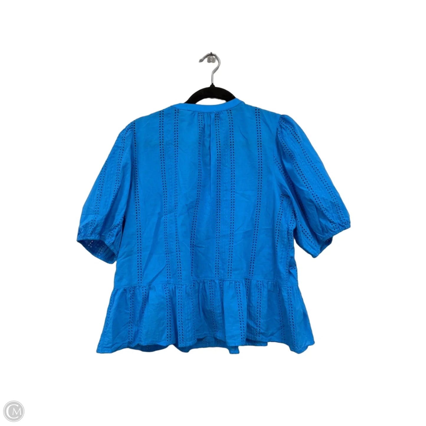 Top Short Sleeve By Loft In Blue, Size: L