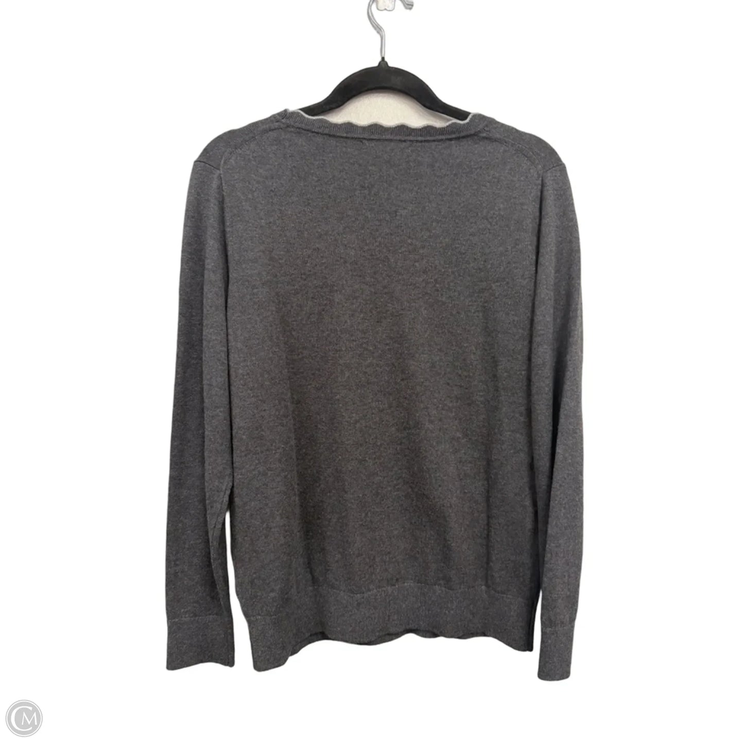 Top Long Sleeve By Banana Republic In Grey, Size: M
