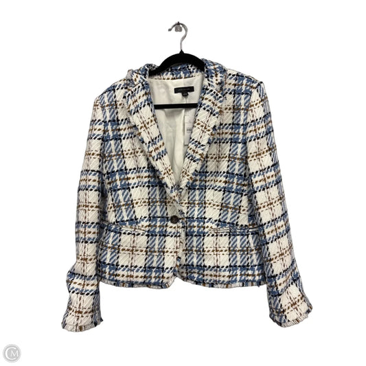 Blazer By Ann Taylor In Blue & Brown, Size: 12