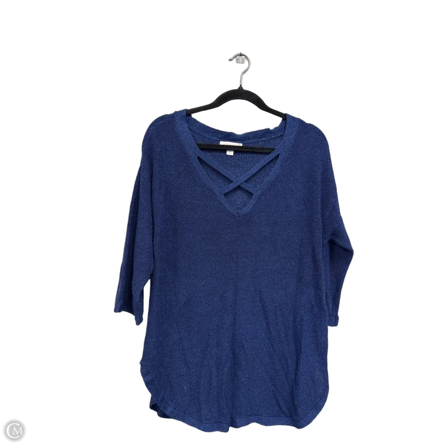 Top 3/4 Sleeve By Westport In Blue, Size: Xl