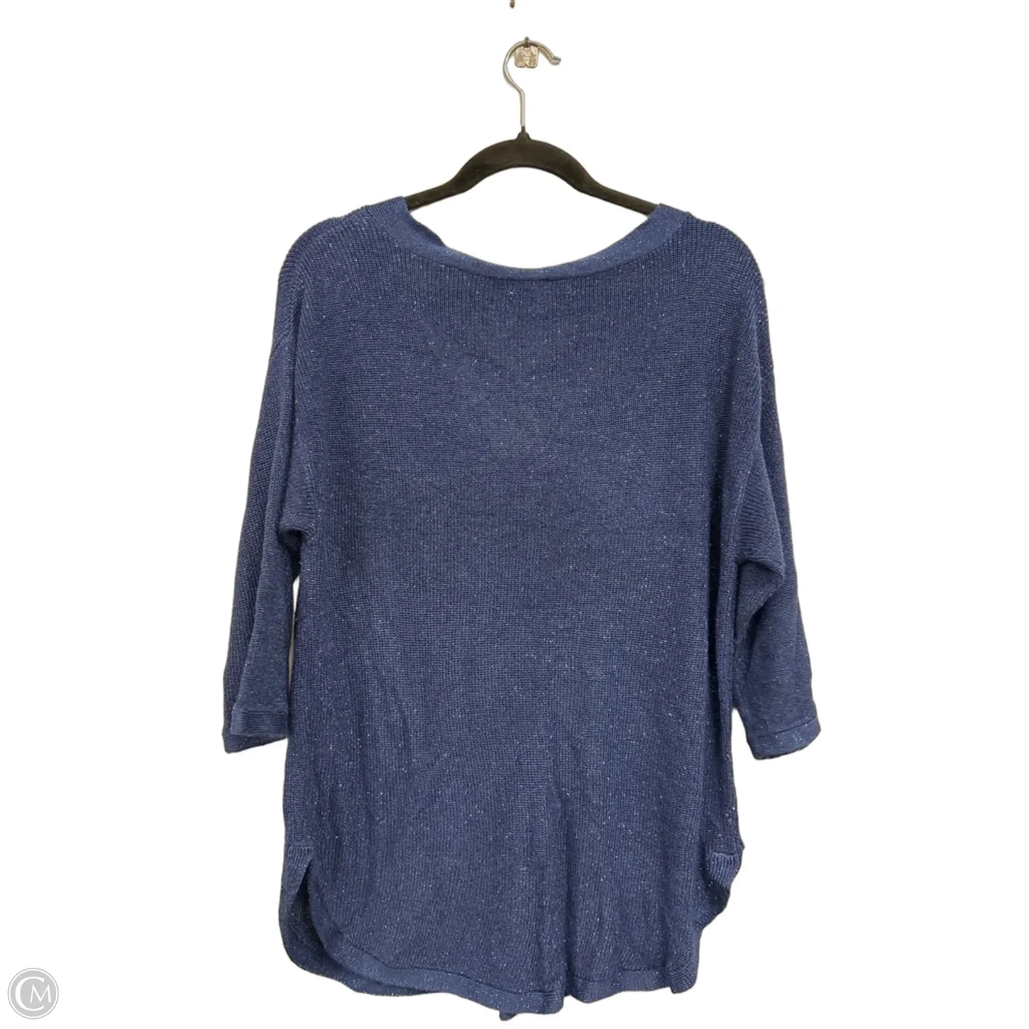 Top 3/4 Sleeve By Westport In Blue, Size: Xl