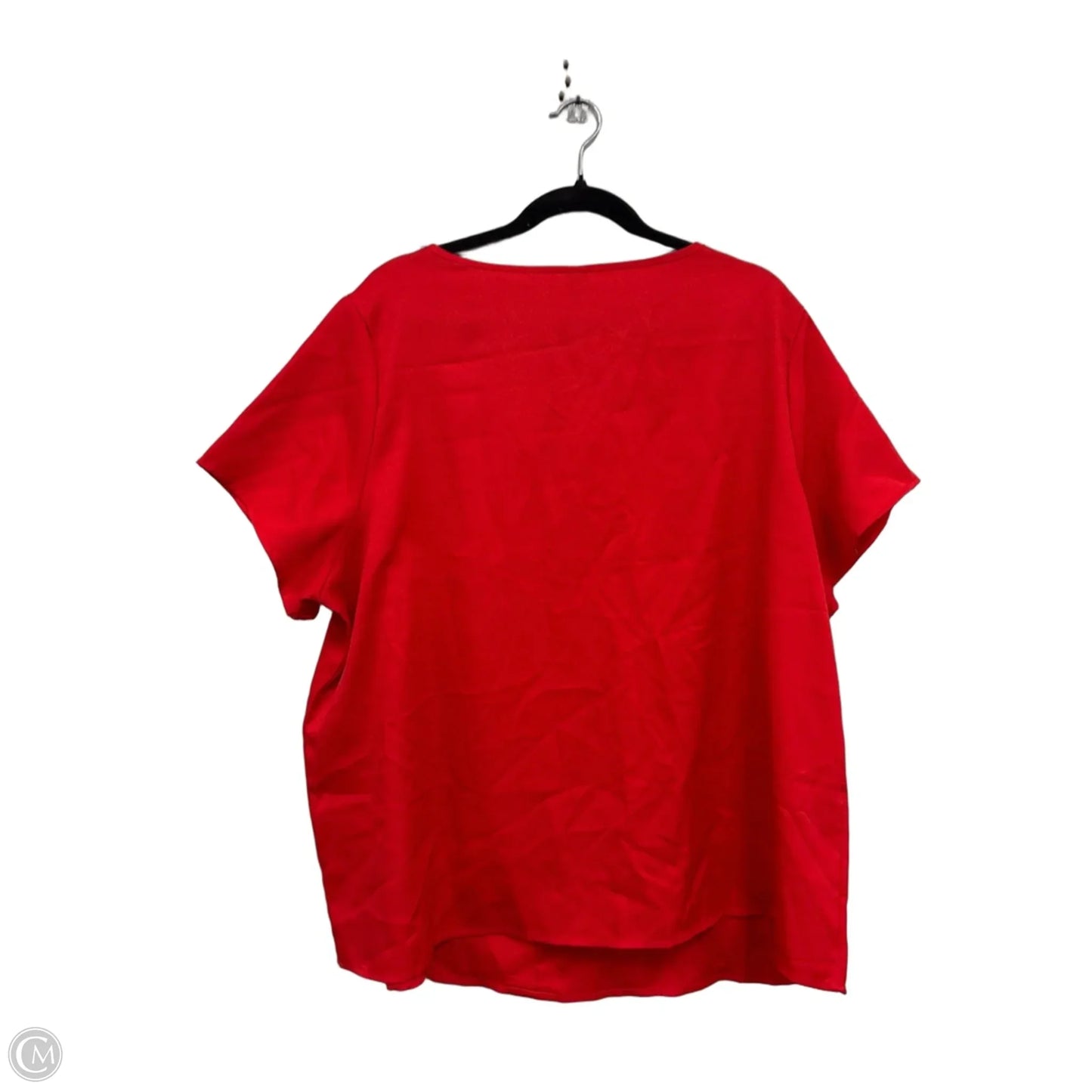Top Short Sleeve By Shein In Red, Size: 4x