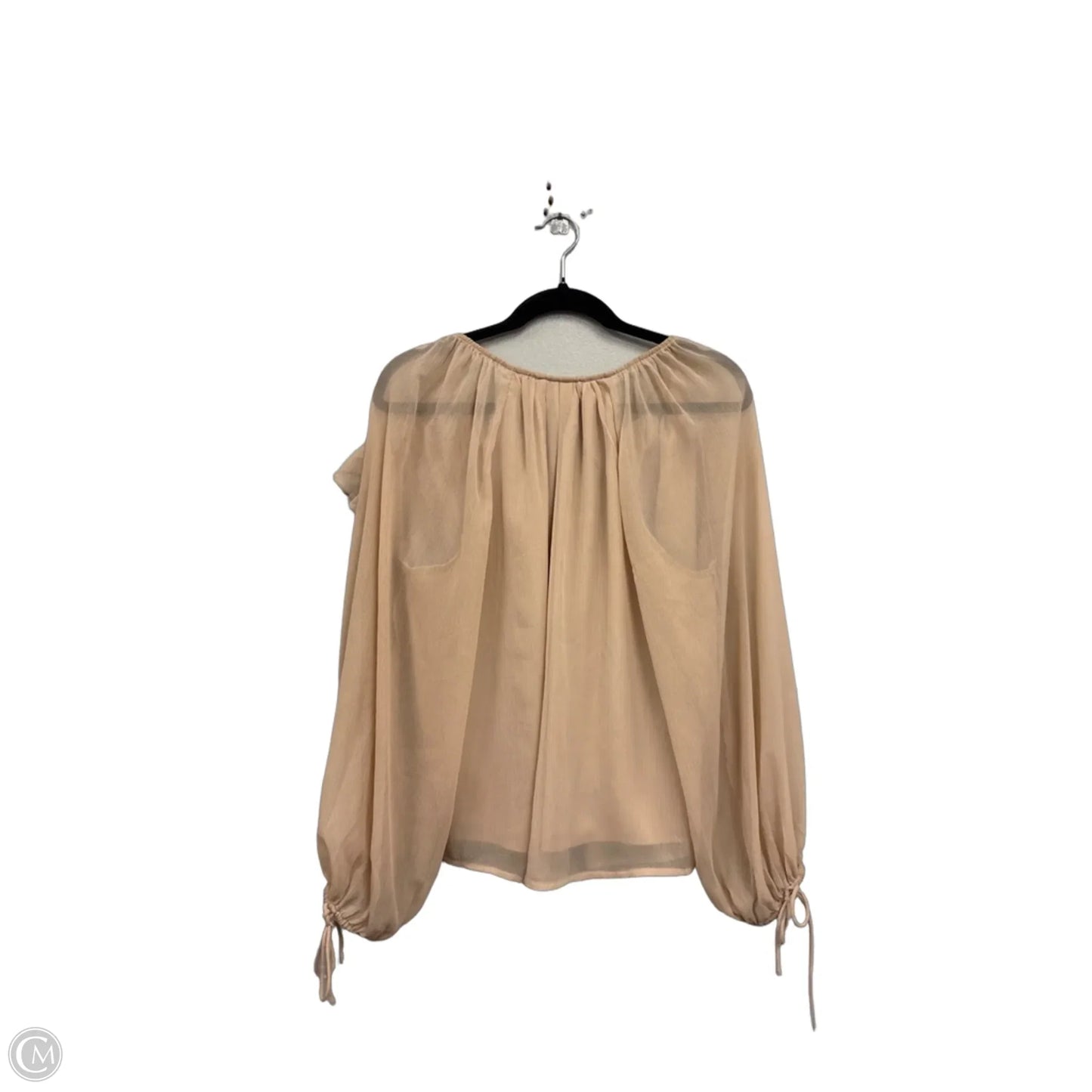 Blouse Long Sleeve By Loft In Peach, Size: M