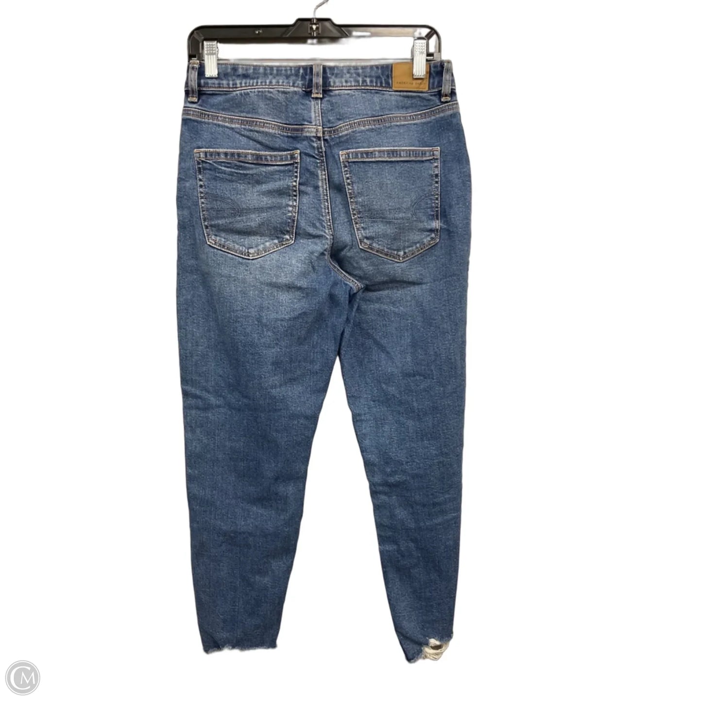 Jeans Cropped By American Eagle In Blue Denim, Size: 6