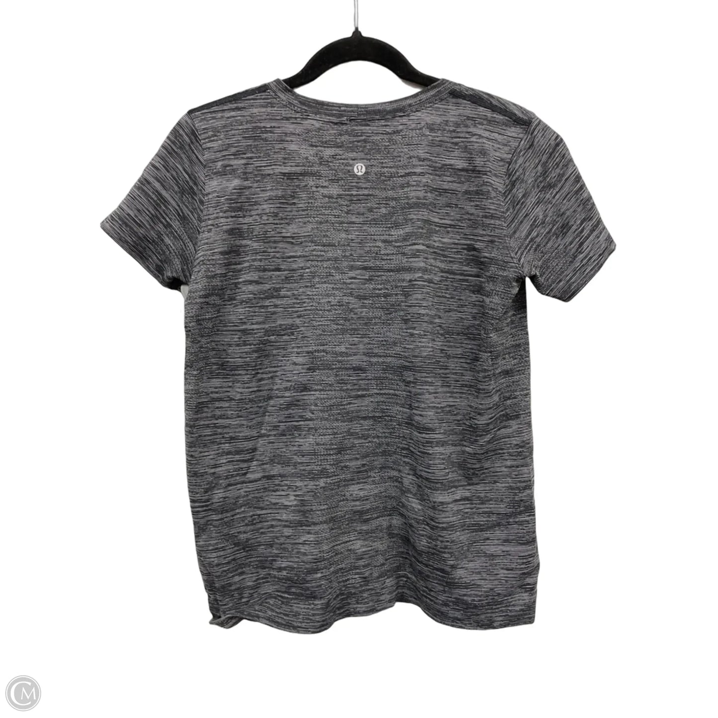 Athletic Top Short Sleeve By Lululemon In Grey, Size: 8