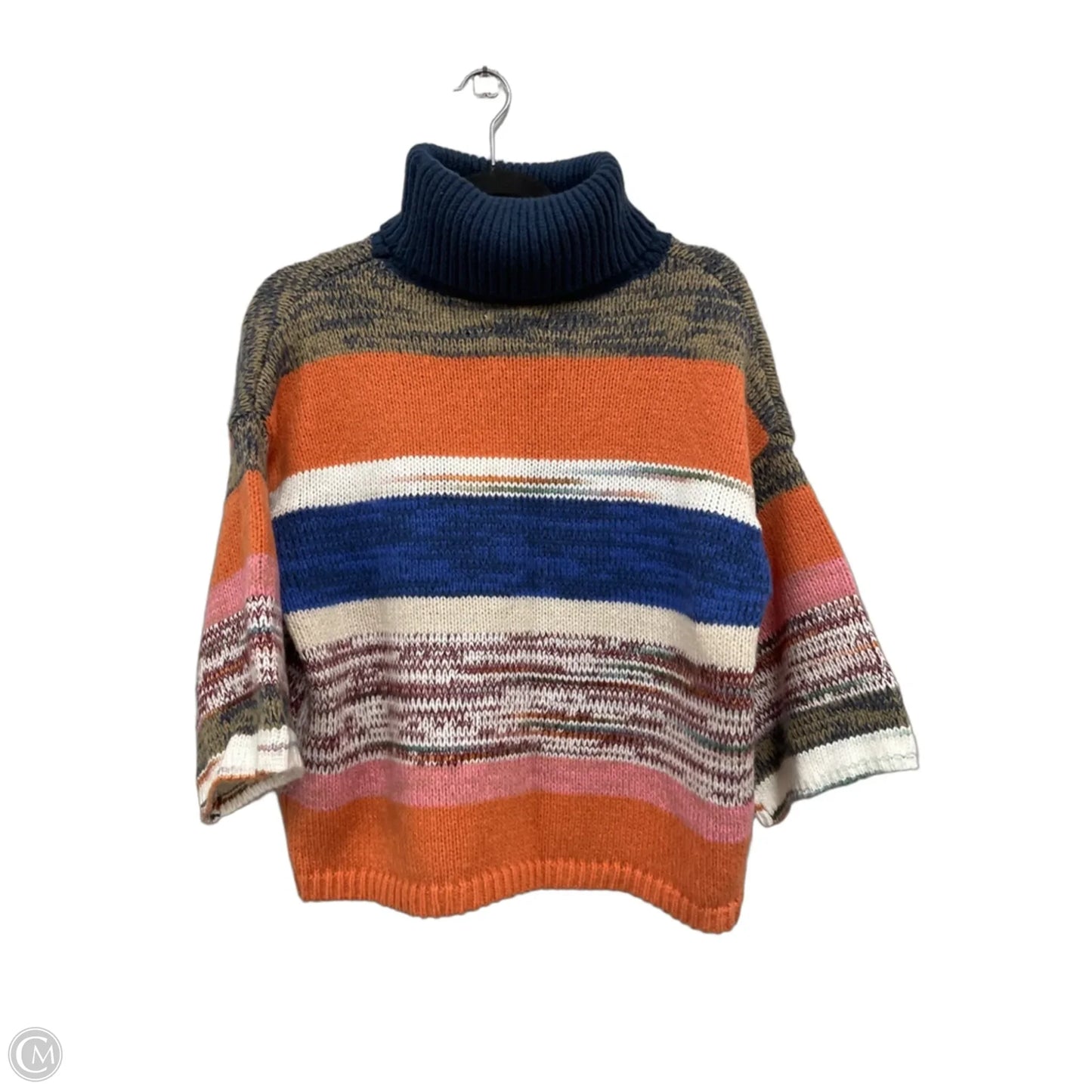 Sweater By Knox Rose In Blue & Orange, Size: Xs