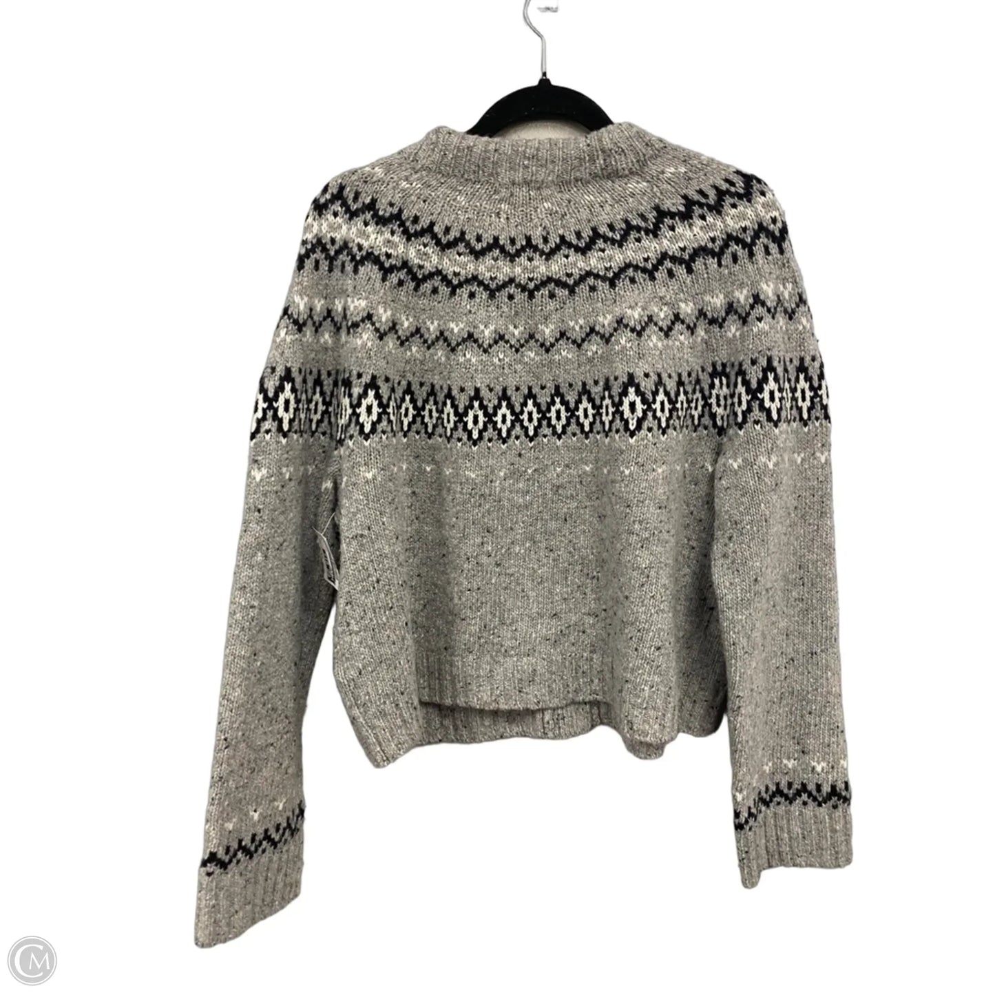 Sweater By J. Crew In Black & Grey, Size: M