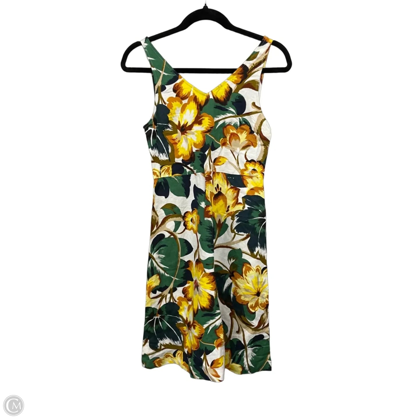 Dress Casual Short By Ann Taylor In Green & Yellow, Size: 0p