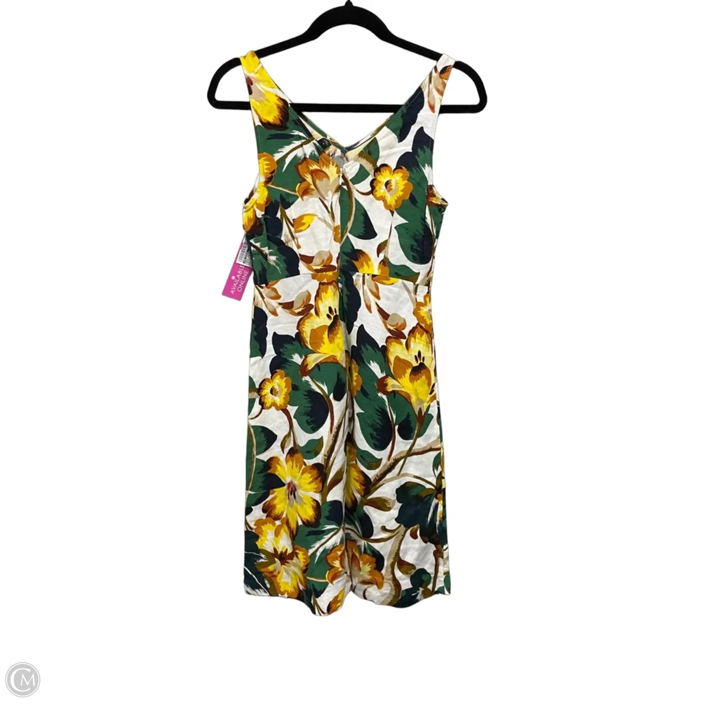 Dress Casual Short By Ann Taylor In Green & Yellow, Size: 0p