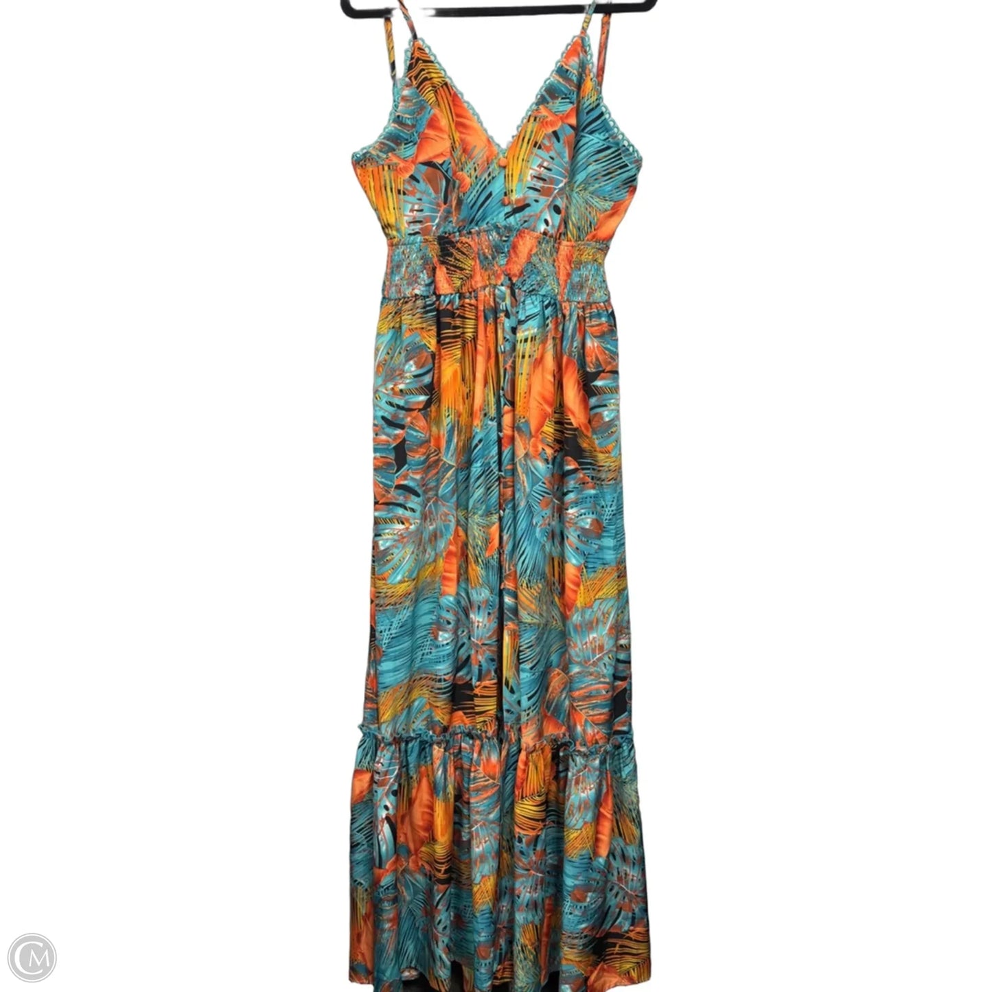 Dress Casual Maxi By Fashion Nova In Blue & Orange, Size: Xl
