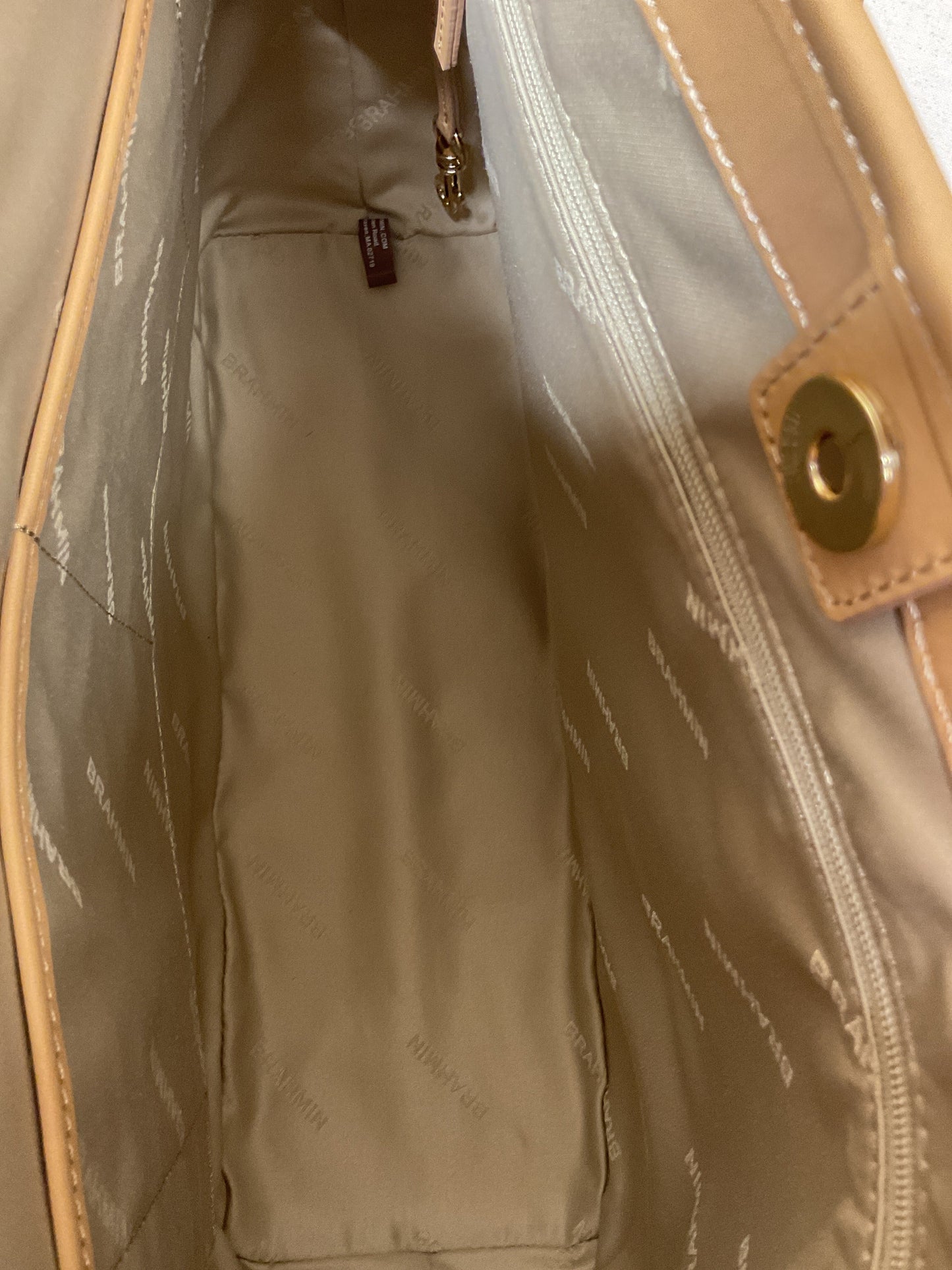 Handbag Designer By Brahmin In Green & Yellow, Size:Large