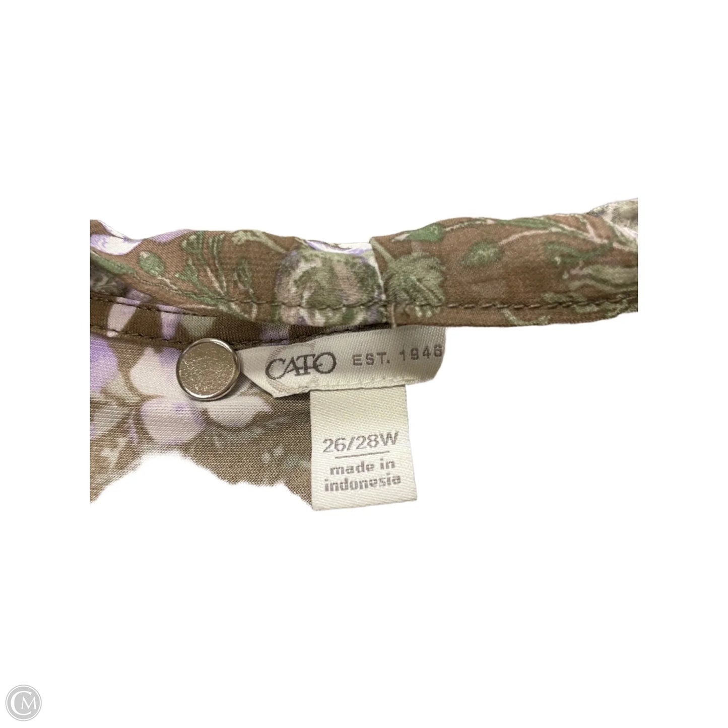 Blouse Long Sleeve By Cato In Floral Print, Size: 3x