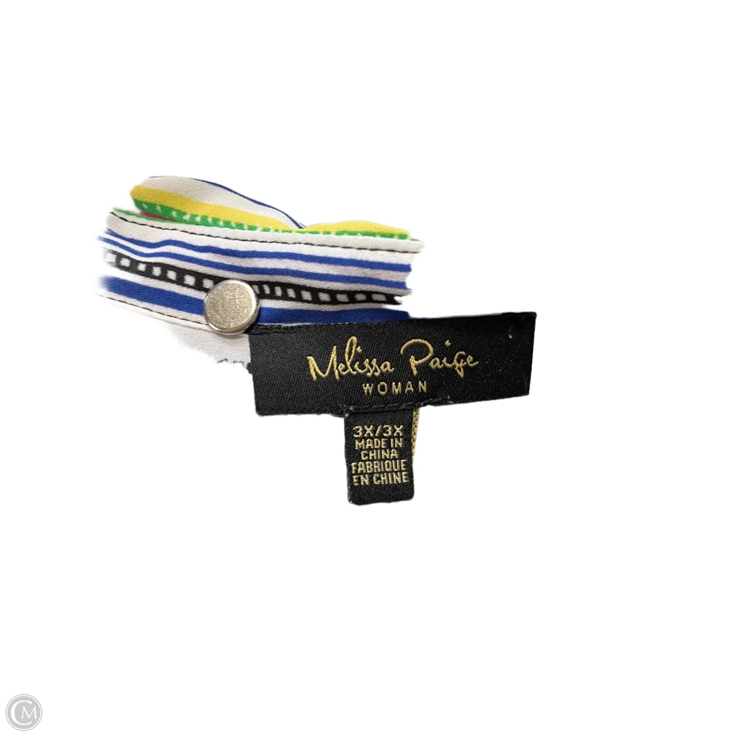 Tunic 3/4 Sleeve By Melissa Paige In Striped Pattern, Size: 3x