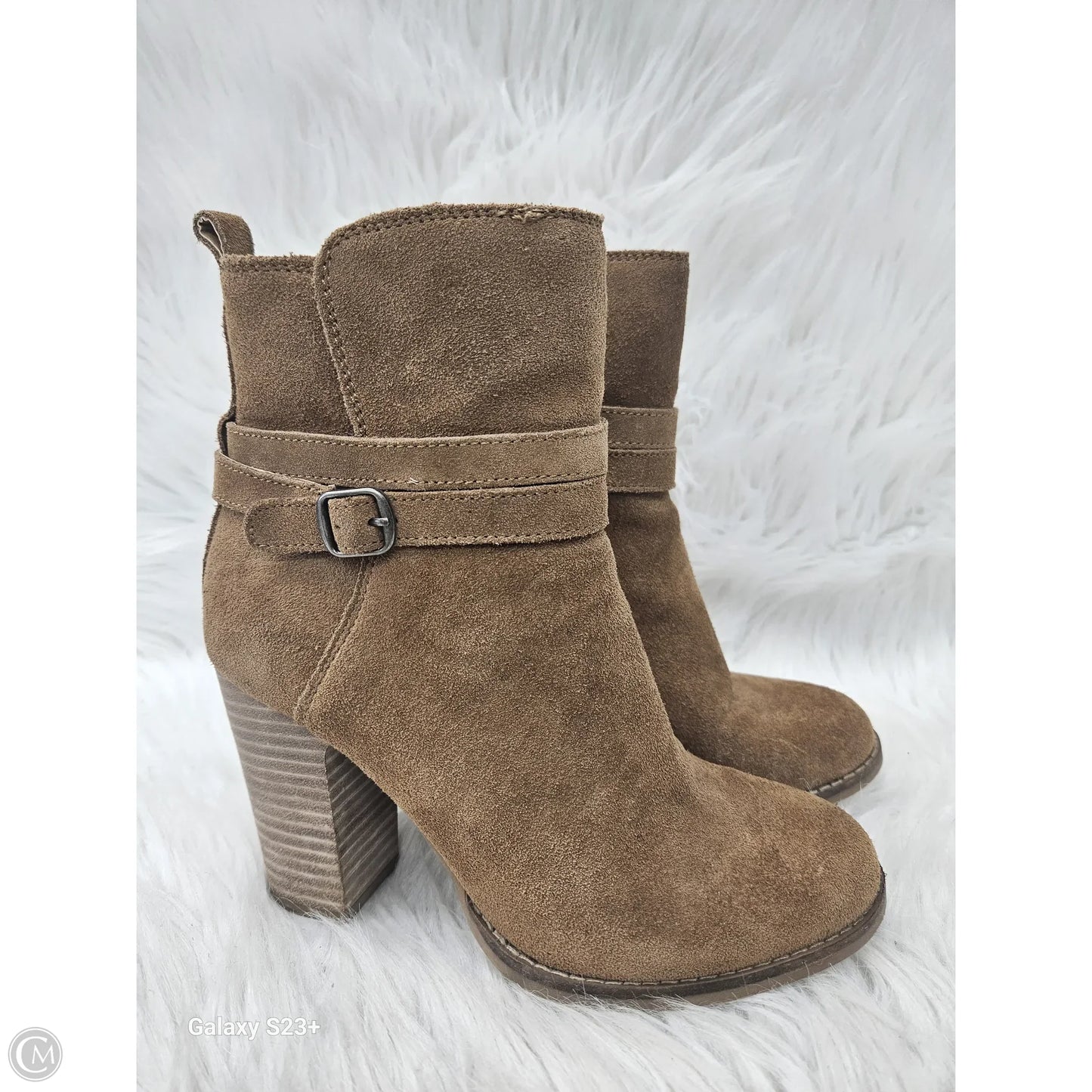 Boots Ankle Heels By Lucky Brand In Brown, Size: 6.5