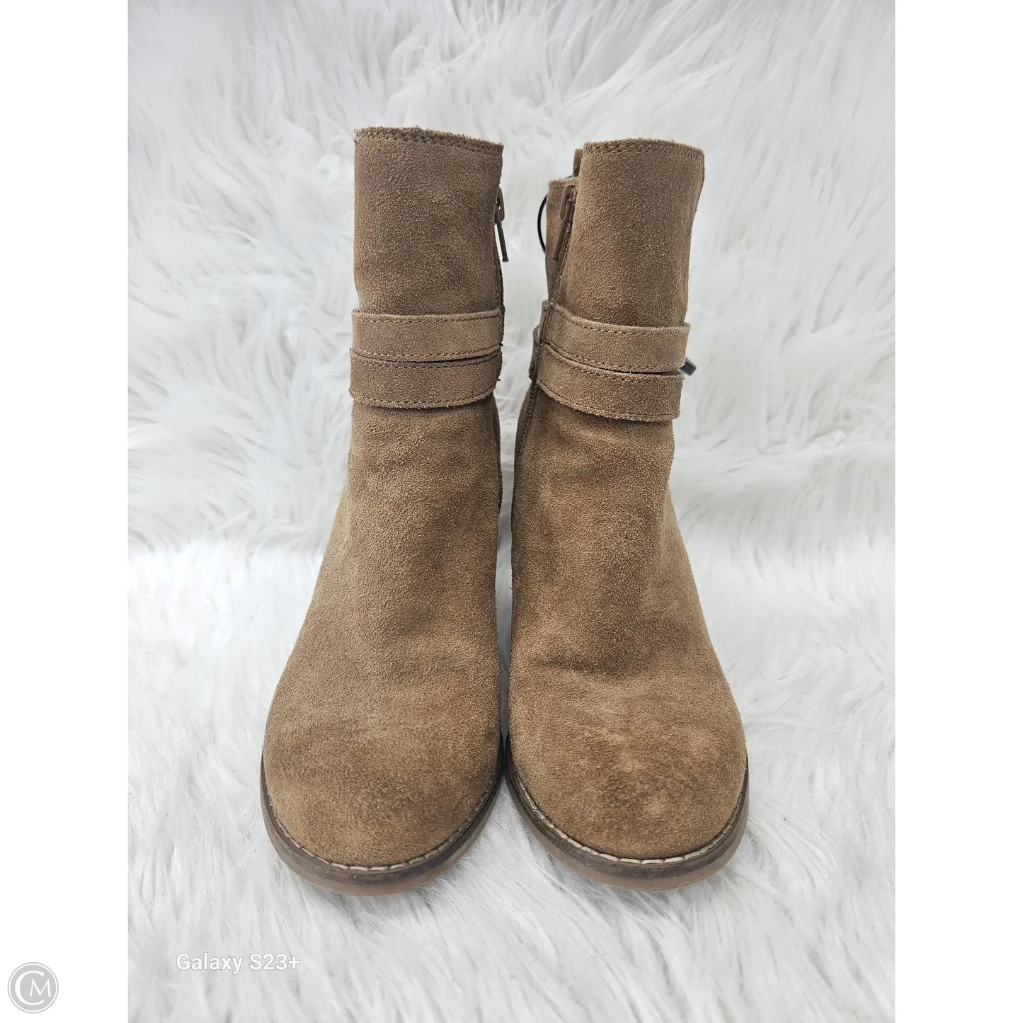 Boots Ankle Heels By Lucky Brand In Brown, Size: 6.5