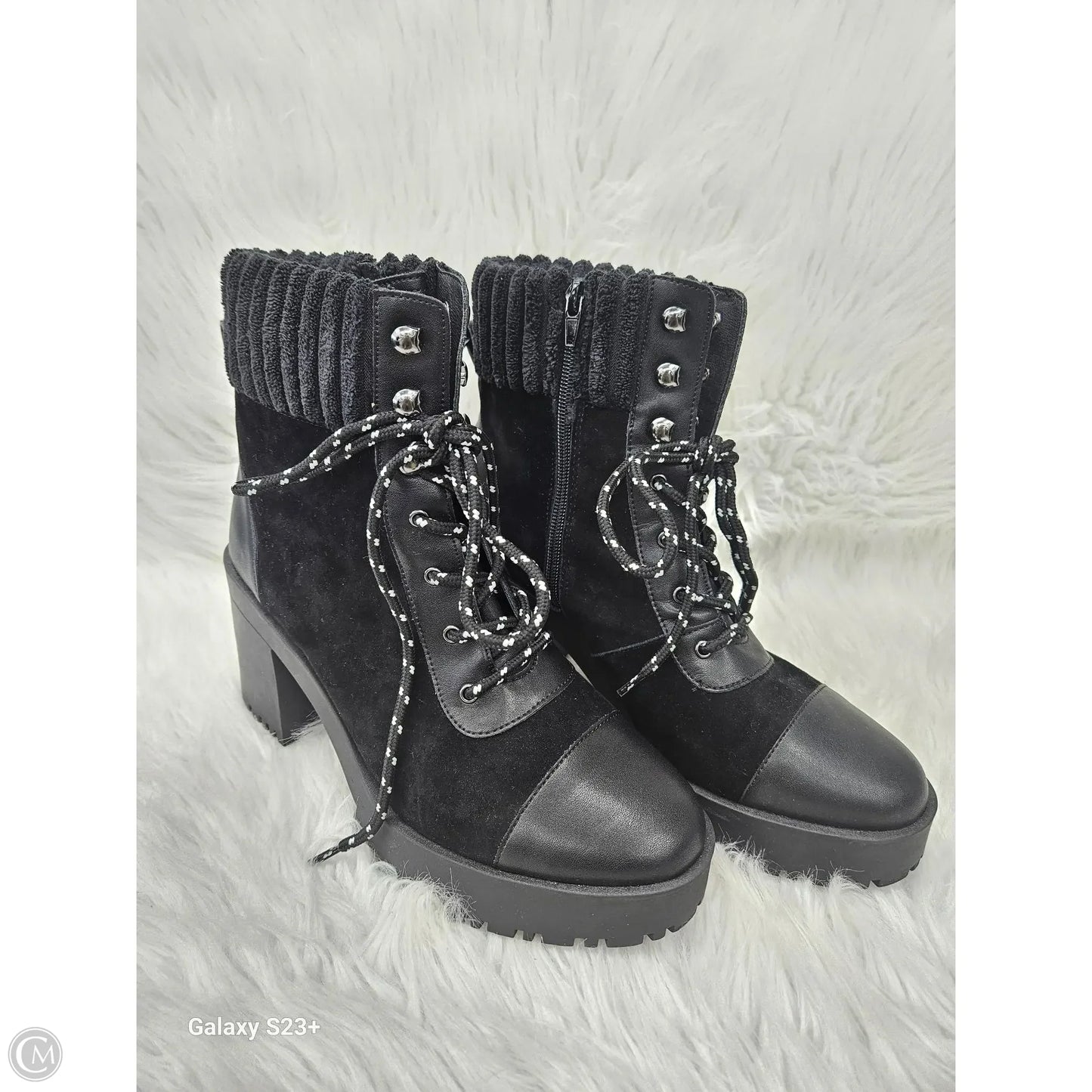 Boots Combat By Chelsea And Violet In Black, Size: 9.5