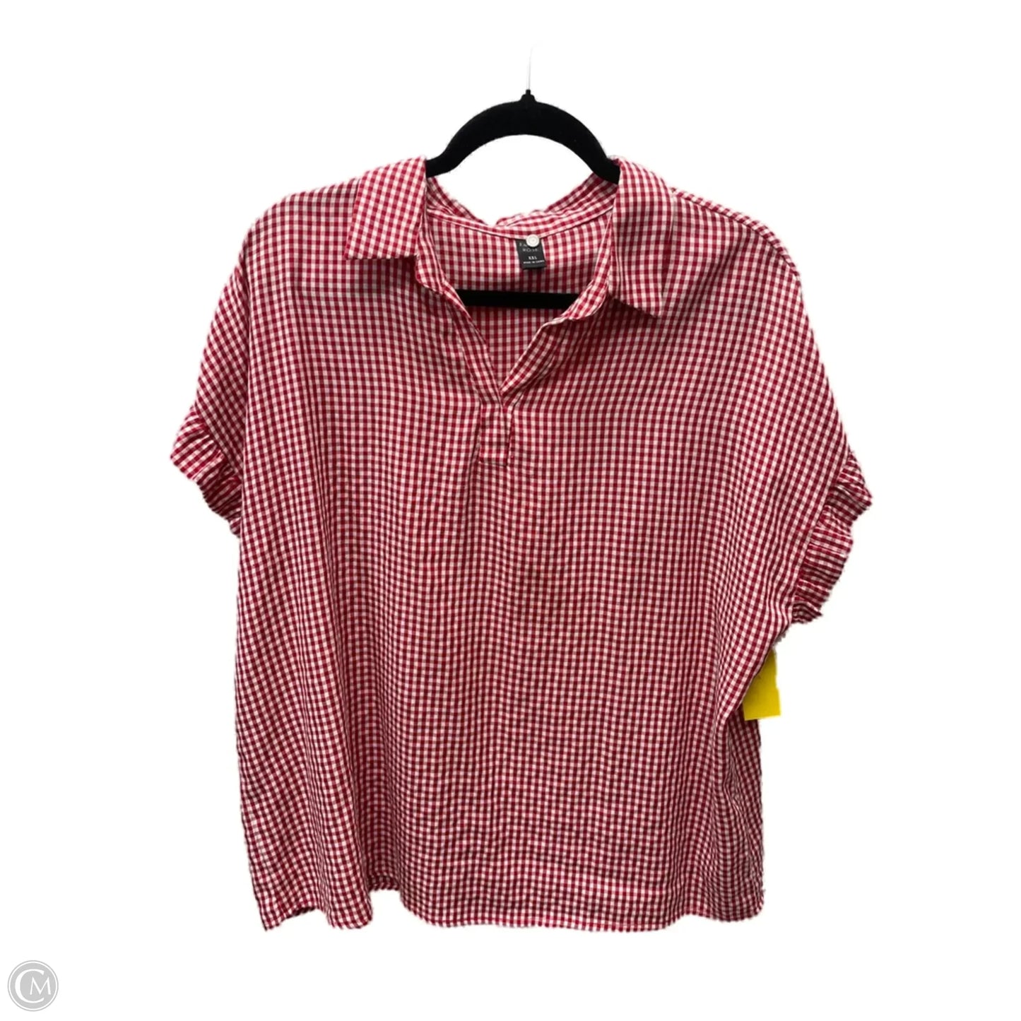 Top Short Sleeve By Emery Rose In Striped Pattern, Size: 1x