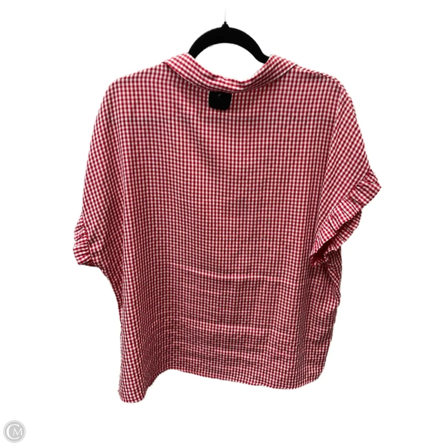 Top Short Sleeve By Emery Rose In Striped Pattern, Size: 1x