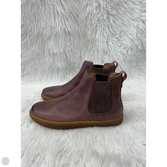Boots Ankle Flats By Gentle Souls In Maroon, Size: 10